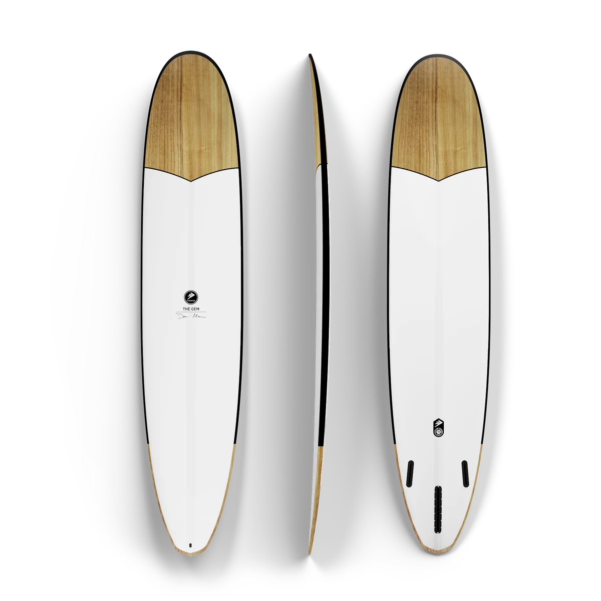 Firewire The Gem Helium, longboard da Taylor Jensen Series com rabeta diamante e nosecap de madeira
